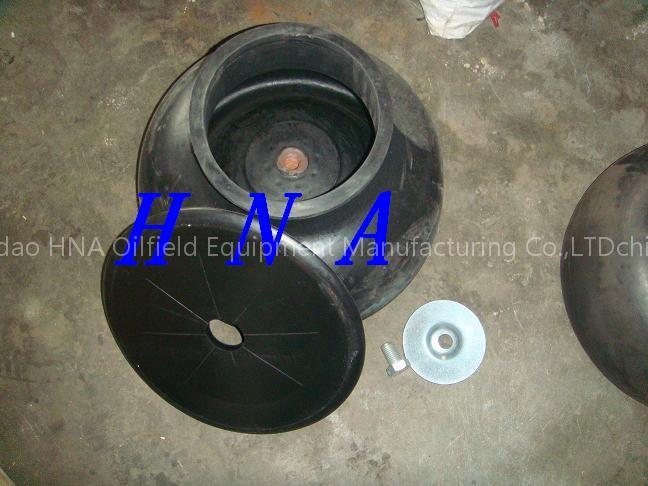 mud pump pulsation dampener bladder with stabilizer used for EMSCO F1000 mud pump