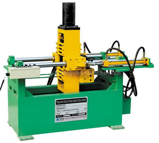 Weld seam-inside leveling machine
