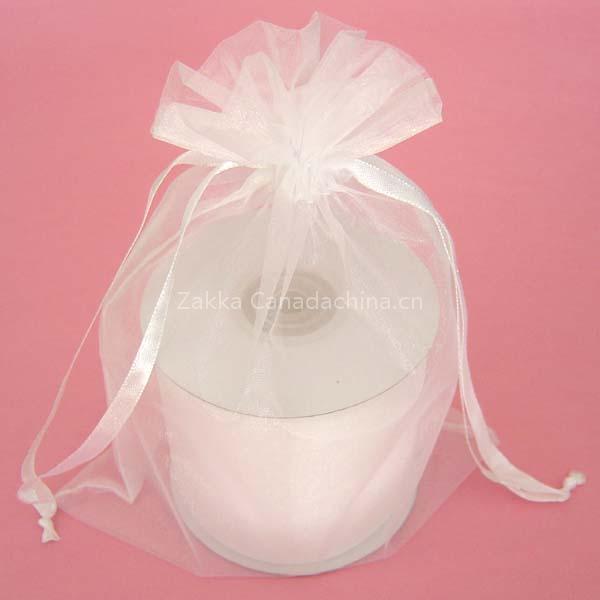 4X6" Jewelry Organza Gift Pouch White - 50 Bags