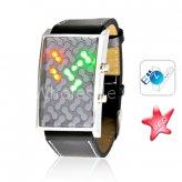 Genome - Japanese Inspired Red Yellow Green LED Watch