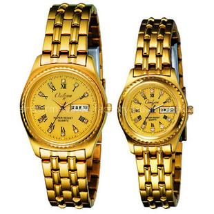 fashion watches, gold strip couple