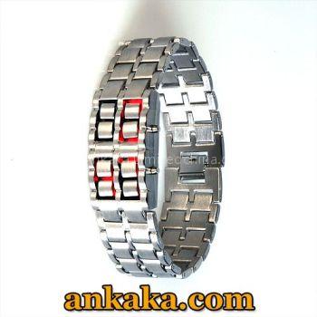 Iron Samurai - Japanese Inspired Red LED Watch - Crimson Red LED's