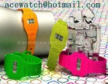 silicone watch (super thin silica gel wristwatches) K
