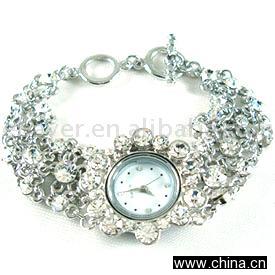 Antique Marcasite Crystal Bangle (Watch)