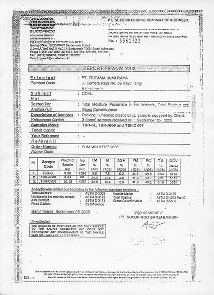 Indonesia Steam Coal