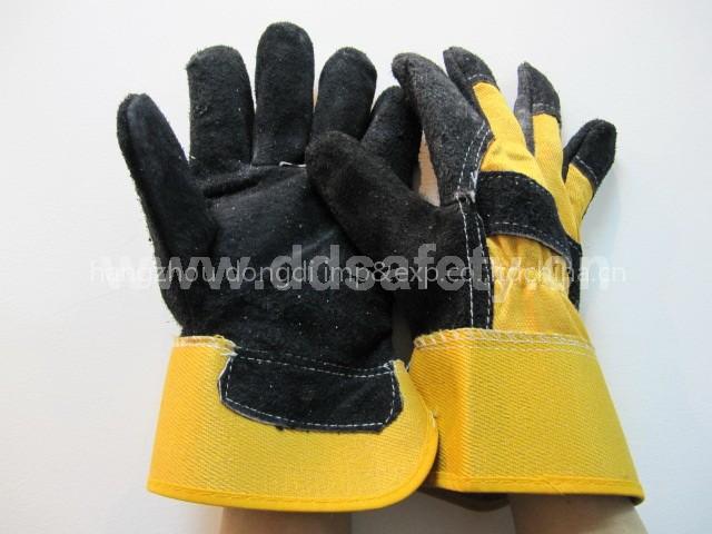 black leather gloves-DLC227