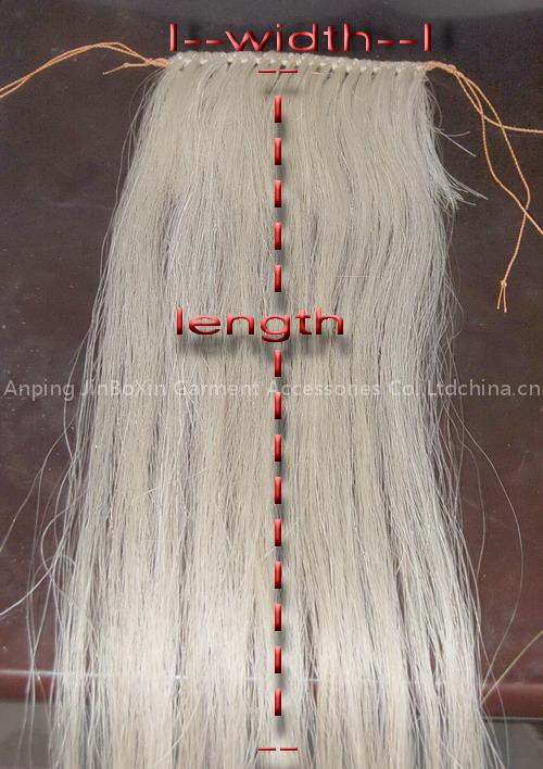 Horse hair wefts