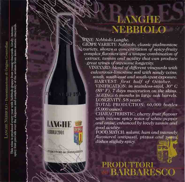 Italy Langhe Nebbiolo Wine