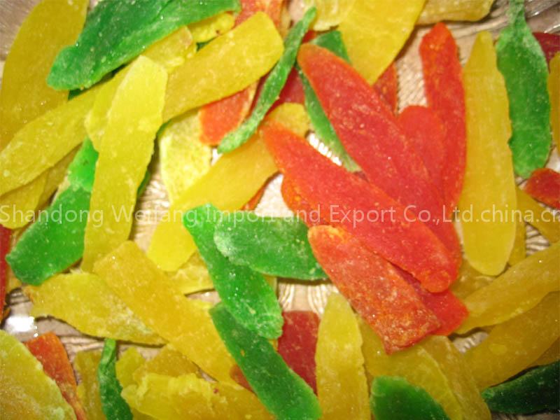 dried pineapple slice (red,green color)