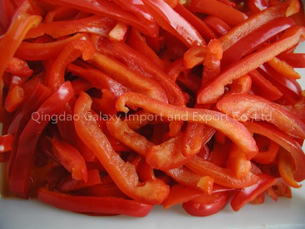 Sliced Red Bell Peppers