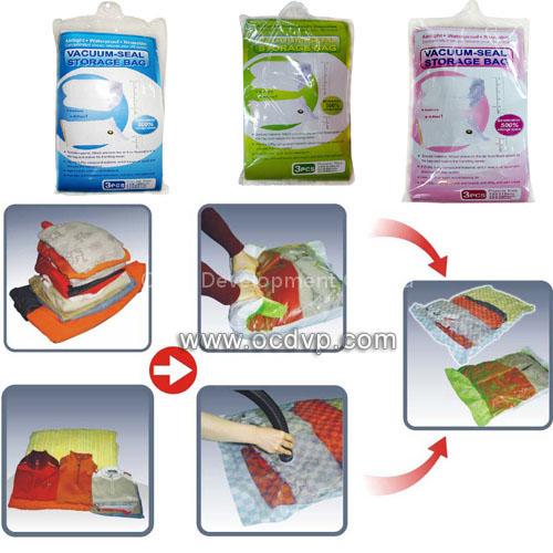 Vacuum compressed polybag,vacuum clothing bag