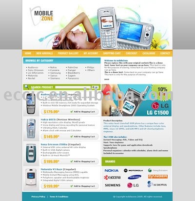 Ecommerce Website Design for Mobile Phone