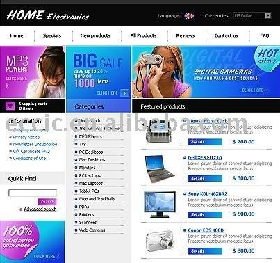 Home Electronics E-commerce Website Design
