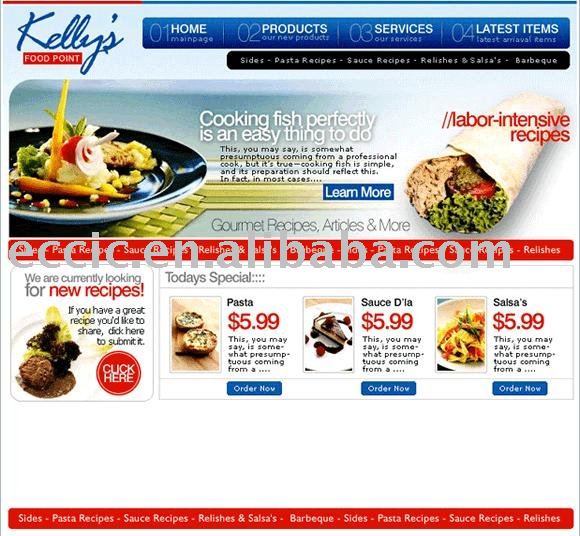 E-commerce Website Design for Food Service